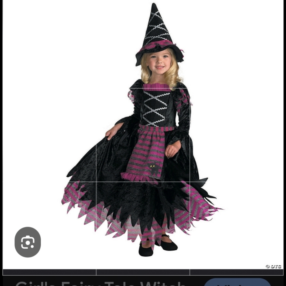 Costume Disguise Fairytale witch 🧙‍♀️ black purple silver worn one time Lg-4/6